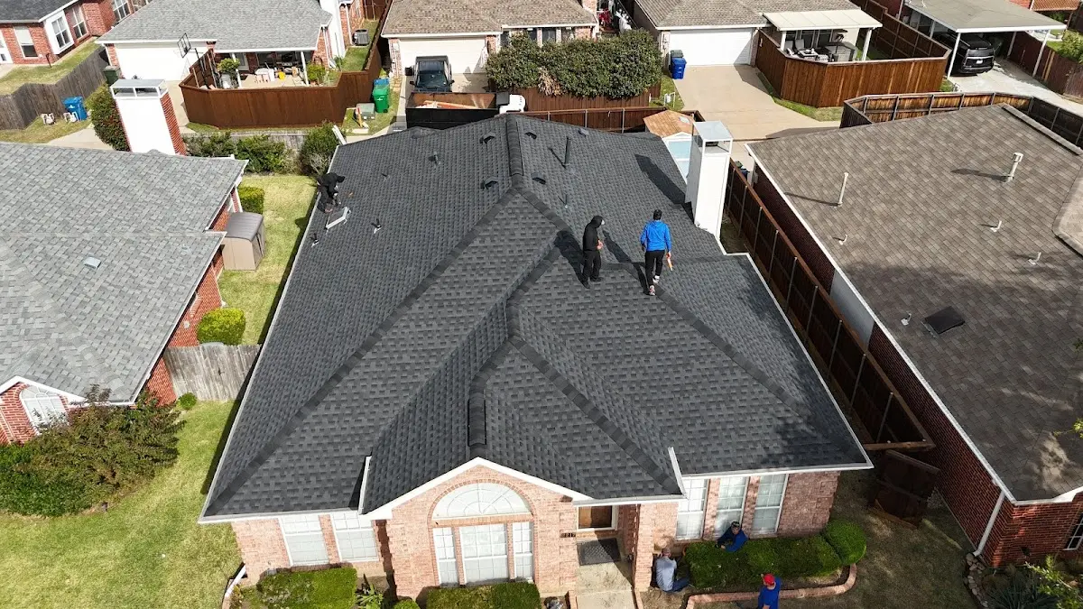 Slate & Tile Roof Repair work in progress on a Yorba Linda property